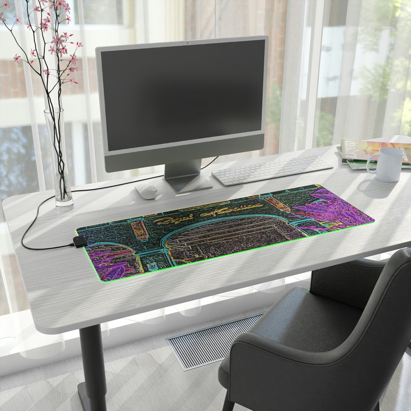LED Gaming Mouse Pad ... "La Grande Entree" At: 'The Pink Palace' ... The Royal Hawai'ian ... Honolulu, HI ... '27Oct2014' ... Original Works ...