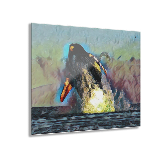 Acrylic Prints (French Cleat Hanging) ... An Extraordinary Humpback Breach ... 'With Explosive Energy' ... Family Archives (KPH) ... Circa: 21st Century. Maui, HI ... Original Works ...