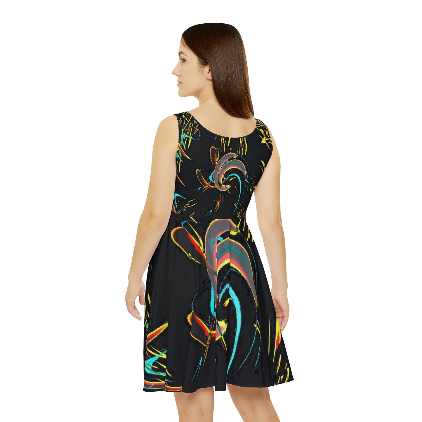Women's Skater Dress ... "Waning Moon" ... Central Idaho ... October 2022 ... Rendering Time: 22 Hours ... Original Works ...