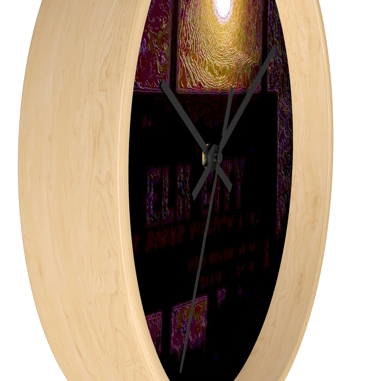 Wall clock ... Car Approaches From The Stern ... Moon Ascendary From The Bow ... "Two Friendly Travellers On A Cold Night Near Elk City" ... C