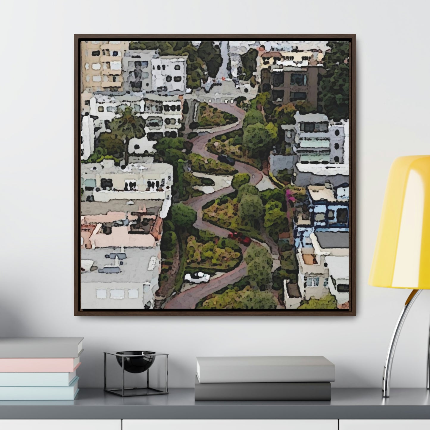 Gallery Canvas Wraps, Square Frame ... A Crazy Street ... 'Eight Winding Curve-Switchbacks' ... "Lombard Street, San Francisco, CA' ... Family Archives: 1970's ... Original Works ...