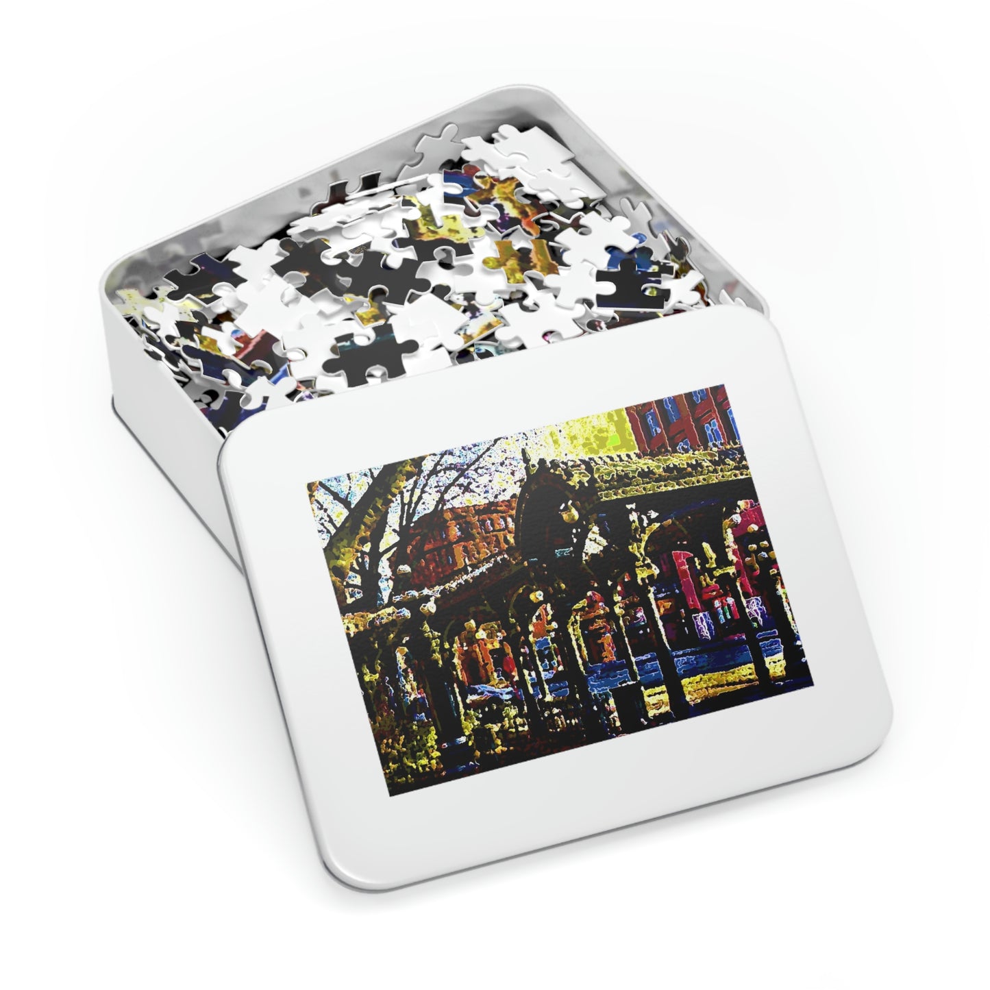 Jigsaw Puzzle (30, 110, 252, 500,1000-Piece) ... A Very Fine Place To Meet ... To Catch The Bus ... 'To Find A Friend' .. Just-To-Hangout ... Dr FJHolt Base Photo ... Original Works ...
