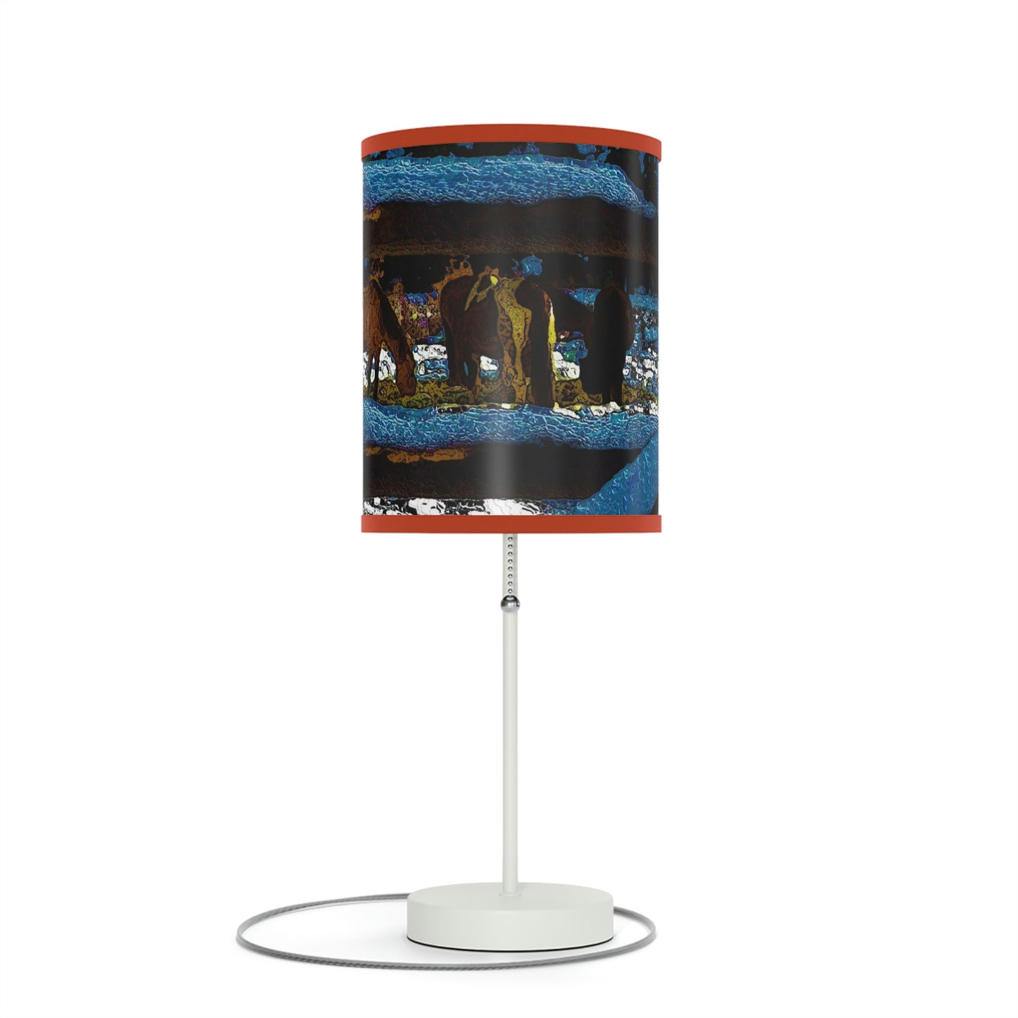 Lamp on a Stand, US|CA plug ... Corraled Horses In Winter ... Central Idaho, 5,600 Ft. Elevation