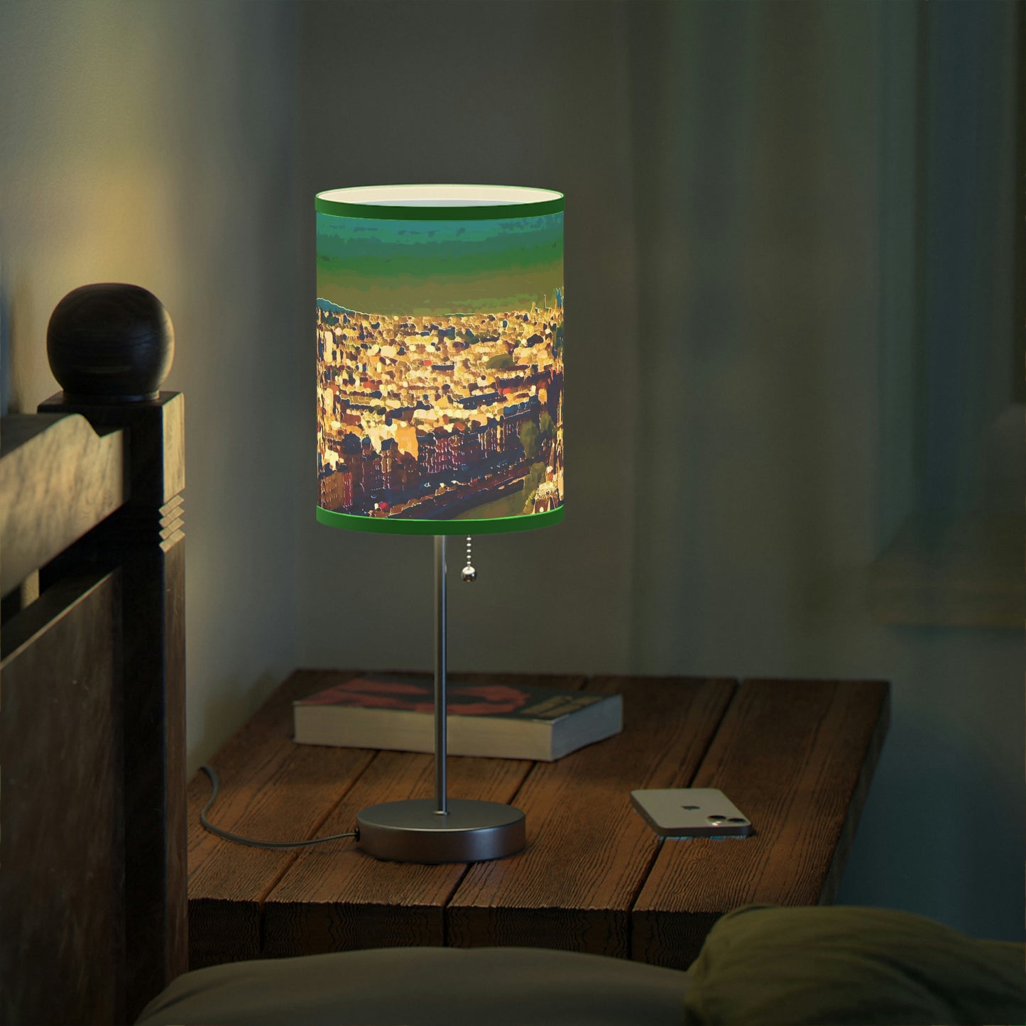 Lamp on a Stand, US|CA plug ... Au Paris ... "Along The River Seine" ... Barbara Joan Bonnel-Holt: 1972 ... Original Works ...