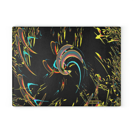 Glass Cutting Board ... "Waning Moon" ... Central Idaho ... October 2022 ... Rendering Time: 22 Hours ... Original Works ...