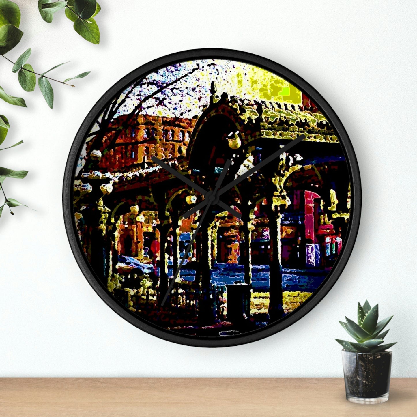 Wall clock ... A Very Fine Place To Meet ... To Catch The Bus ... 'To Find A Friend' .. Just-To-Hangout ... Dr FJHolt Base Photo ... Original Works ...