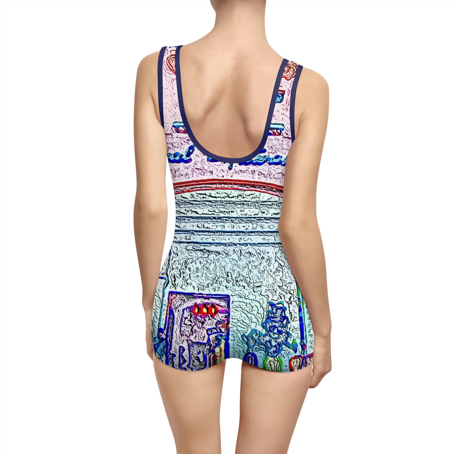 Women's Vintage Swimsuit ... "La Grande Entree" At: 'The Pink Palace' ... The Royal Hawai'ian ... Honolulu, HI ... '27Oct2014' ... Original Works ...