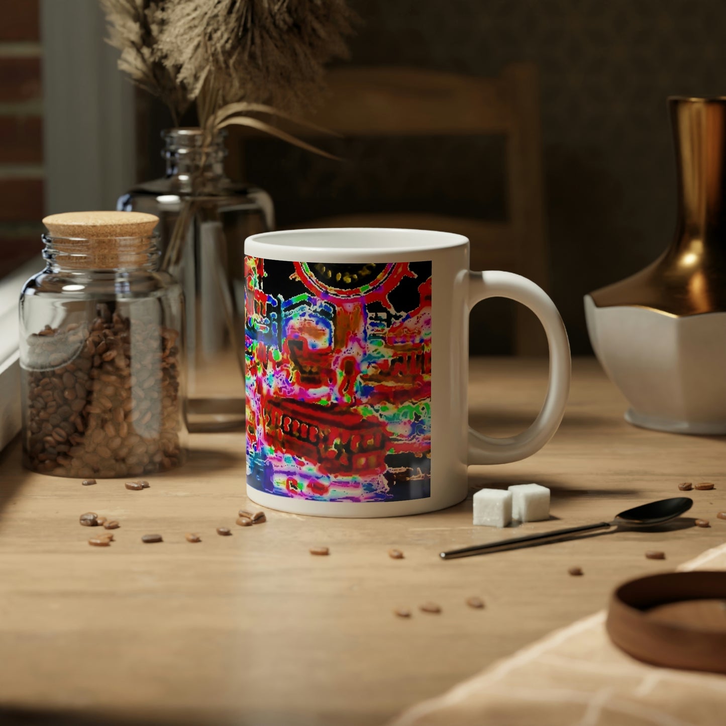 Jumbo Mug, 20oz ... "No.9 Fishermen's Grotto - Fishermen's Wharf, SF, California" ... Family Archives: 1970's ... Original Works ...