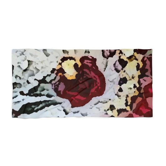 Beach Towel ... "A Friendly Flower" ... Pointsettia 'Pointing' ... Original Works ... (Supplied Photograph) ...
