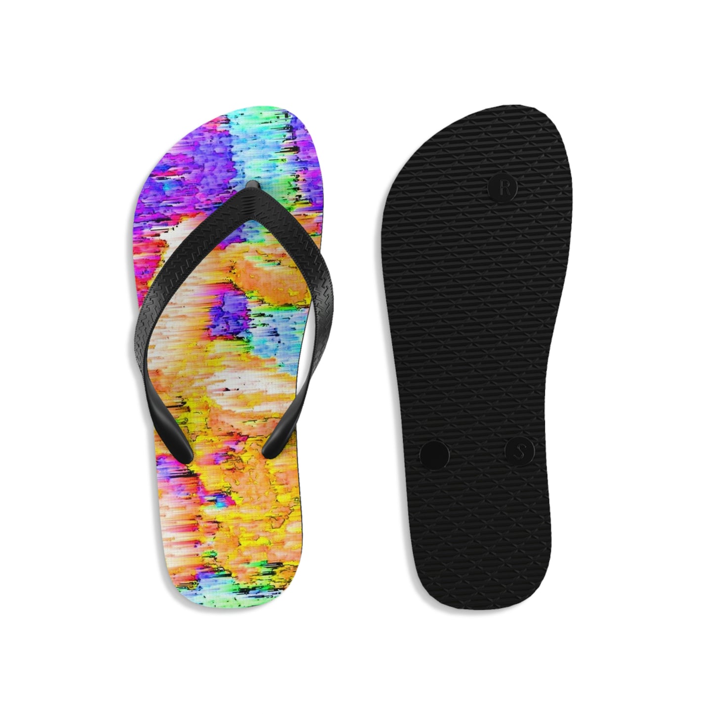 Unisex Flip-Flops ... "And 'I' Left His Dead A_s There By The Side-of-The-Road" ... Original Works ... (Grateful Dead: Me-And-My-Uncle)