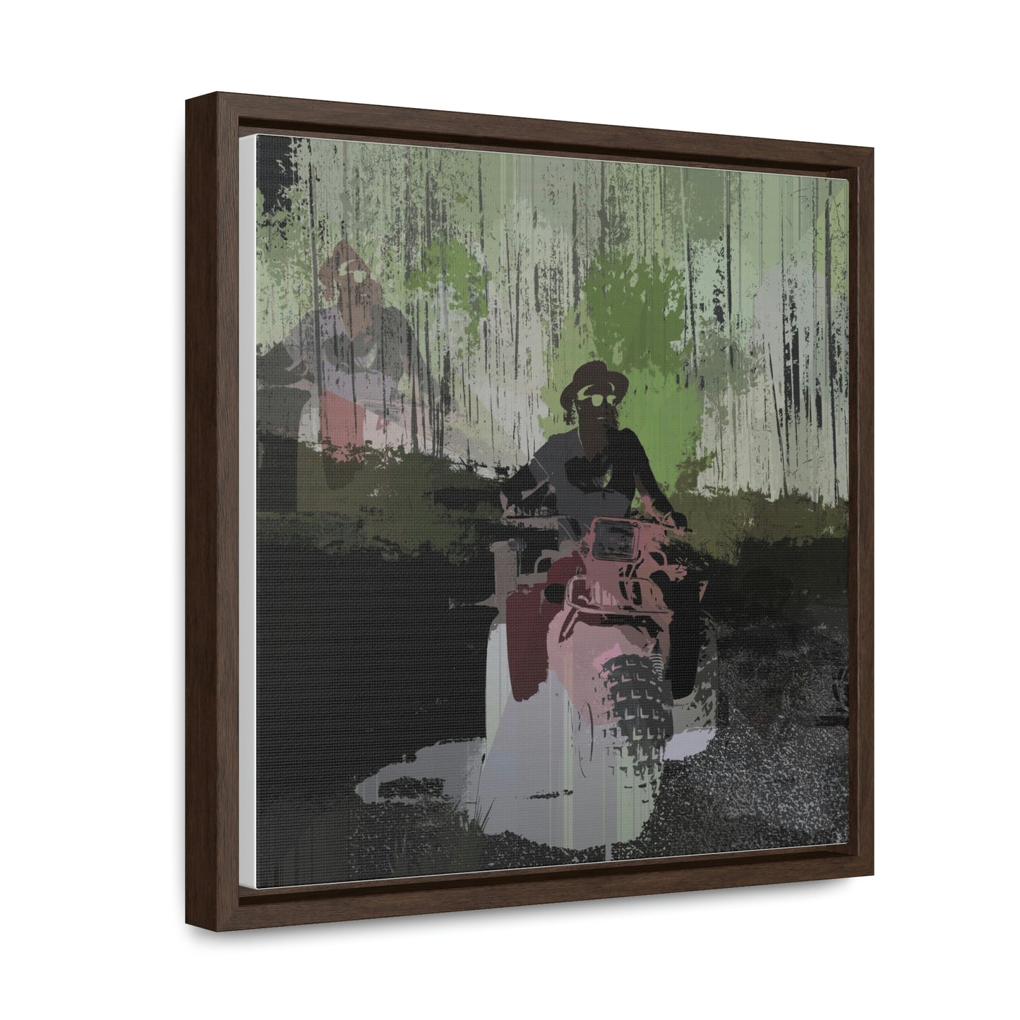 Gallery Canvas Wraps, Square Frame ...  3-Wheeln' N' Groovin The Mountain Roads ... Central Idaho ... Original Works ...