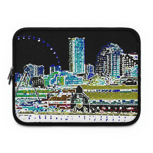 Laptop Sleeve ... That Classic Wheel ... 'Seattle's Wheel' ... & Old Classic Waterside Vendors ...  'Family Archives' ... Original Works ...