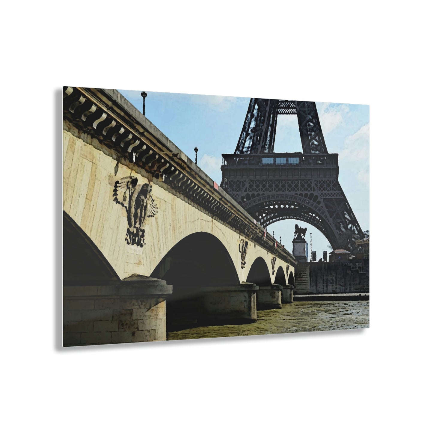 Acrylic Prints ...  Le Tour D'Eiffel ..."Along The Water" ... Barbara Joan Bonnell-Holt ... Le Voyage De Paris: 1972 ... Original Works ...