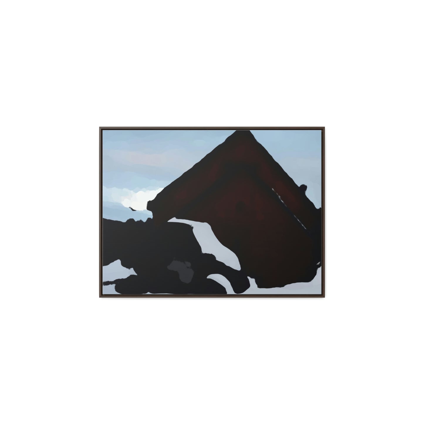 Gallery Canvas Wraps, Horizontal Frame ... After An Intense Snow Storm ... 'Digging Out' ... A Vehicle & Cabin "In The Mountains" ... March 2023 ... Original Works ...