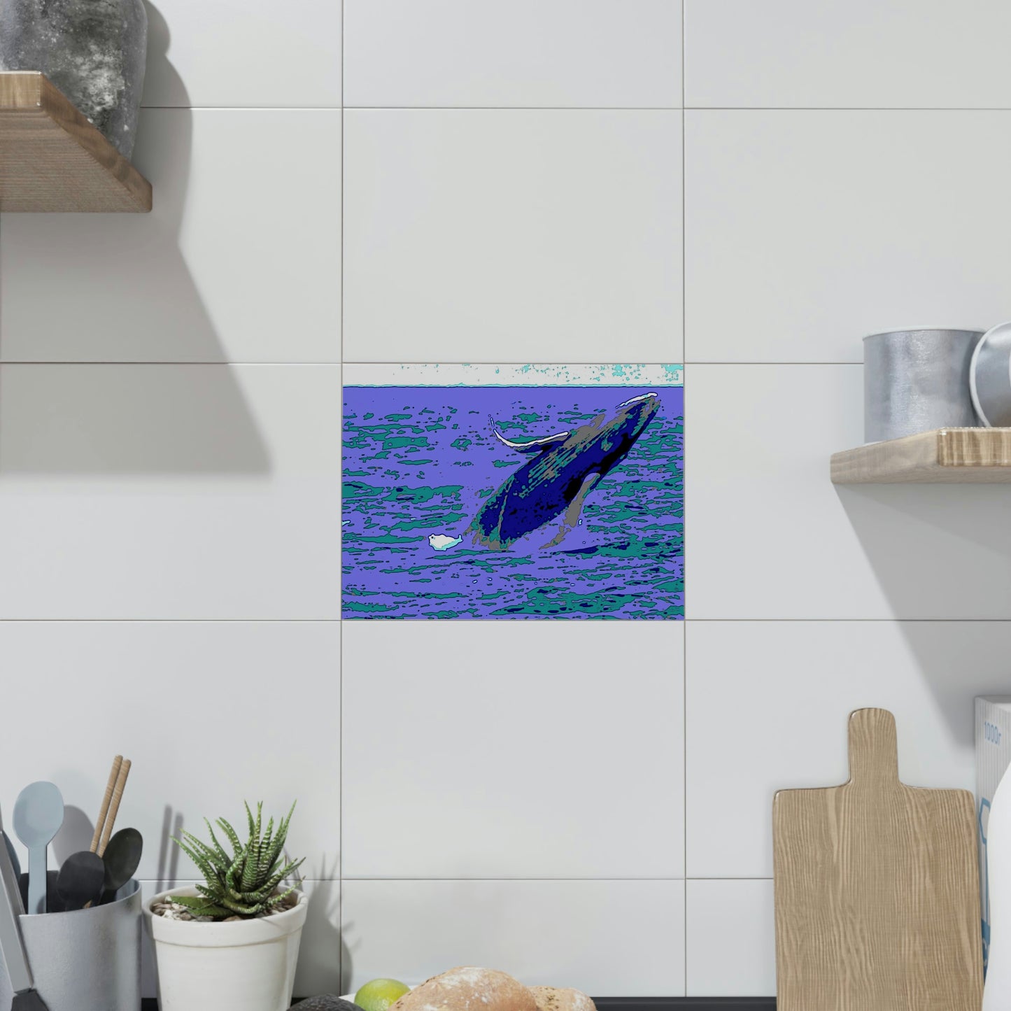 Ceramic Photo Tile ... Baby Humpback Breaching ... Maui, HI: April 2022 ... "Family Archives: KPH" ... Original Works ...