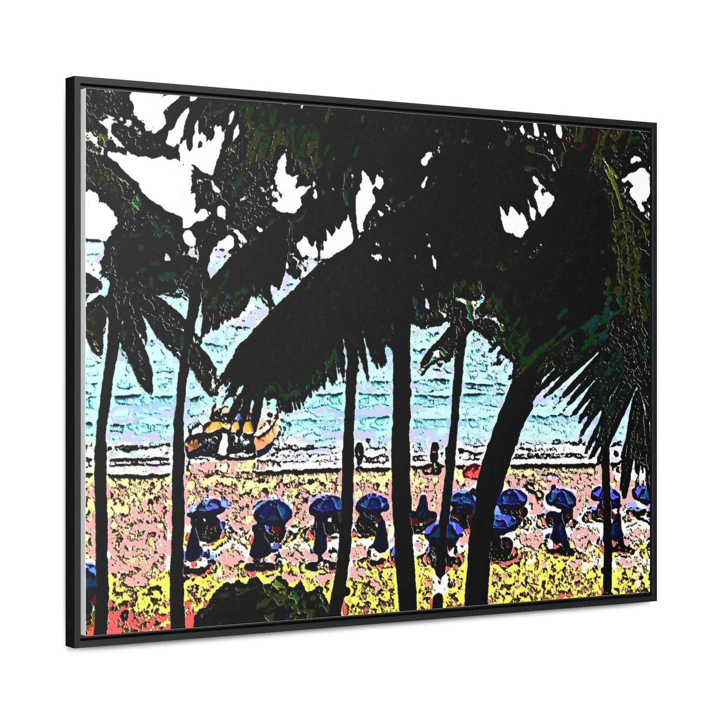 Gallery Canvas Wraps, Horizontal Frame ... "A Beautiful Beach Amongst The Palms" ... The Outrigger Waikiki, Honolulu, Oahu ... Original Works ...