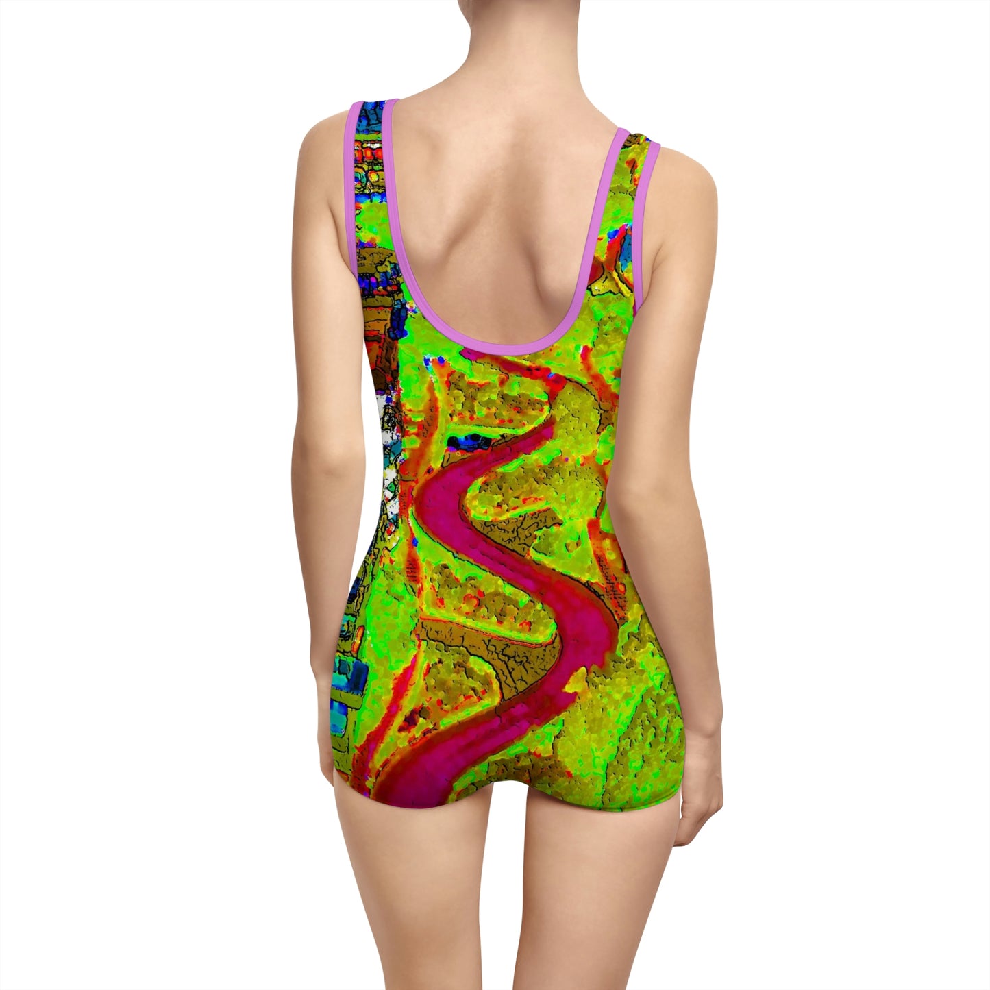 Women's Vintage Swimsuit ... A Crazy Street ... 'Eight Winding Curve-Switchbacks' ... "Lombard Street, San Francisco, CA' ... Family Archives: 1970's ... Original Works ...