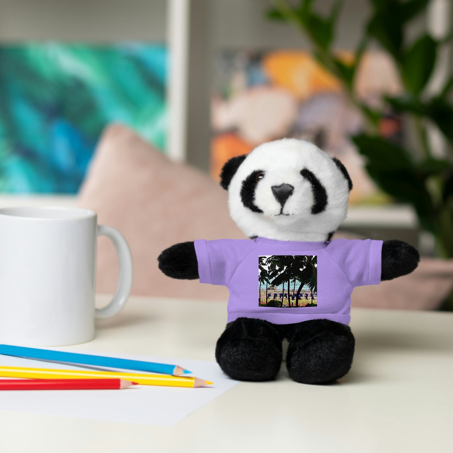 Stuffed Animals with Tee ... "A Beautiful Beach Amongst The Palms" ... The Outrigger Waikiki, Honolulu, Oahu ... Original Works ...