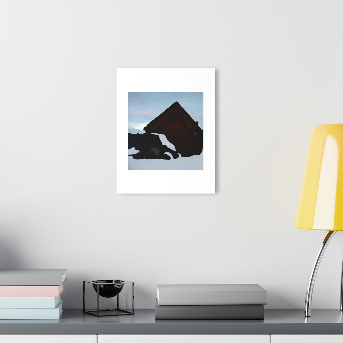 Acrylic Prints (French Cleat Hanging) ... After An Intense Snow Storm ... 'Digging Out' ... A Vehicle & Cabin "In The Mountains" ... March 2023 ... Original Works ...
