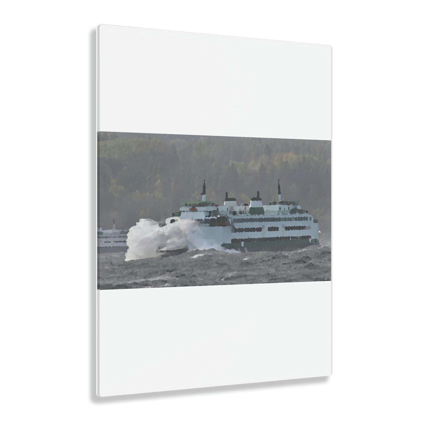 Acrylic Prints ... WADOT Ferry Crossing ... "A Very Rough Day" ... Mulkiteo Route ... Family Archives ... Early 1990's' ... Original Works ...