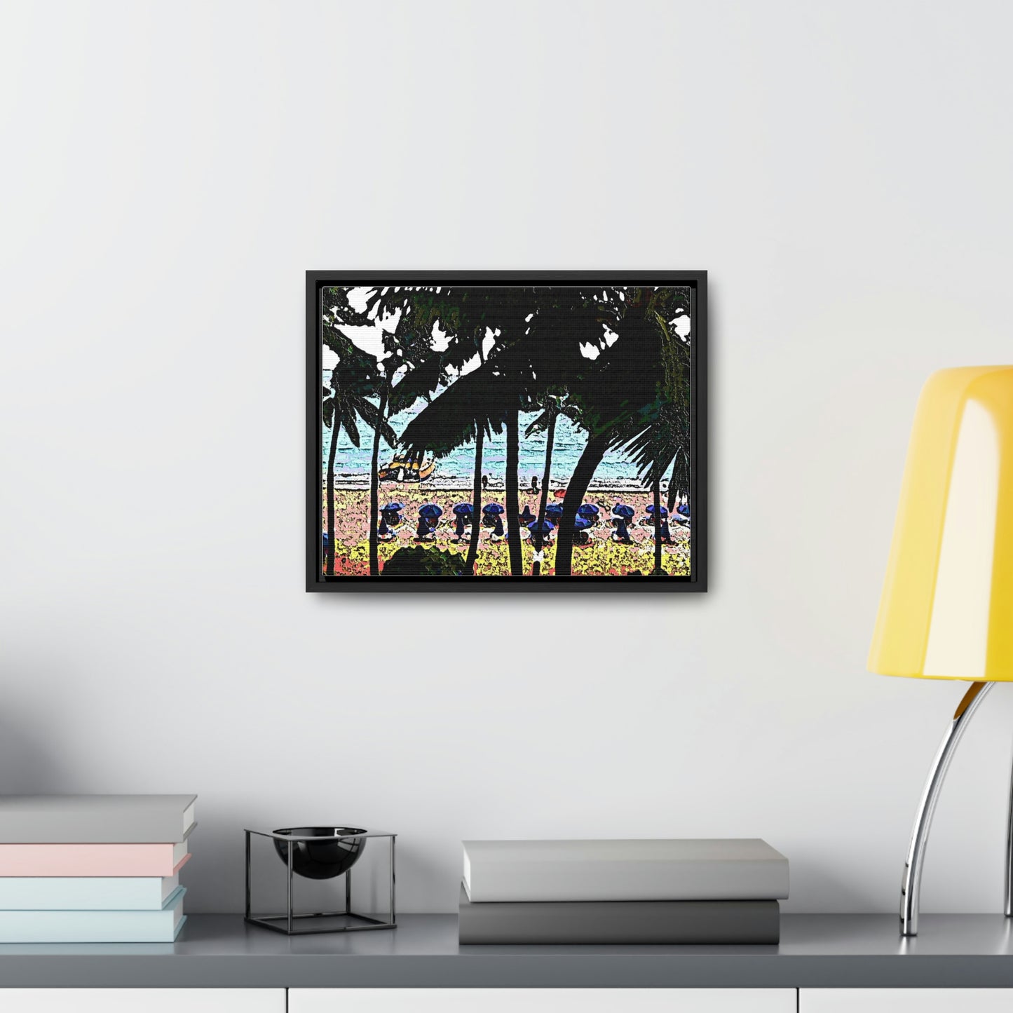 Gallery Canvas Wraps, Horizontal Frame ... "A Beautiful Beach Amongst The Palms" ... The Outrigger Waikiki, Honolulu, Oahu ... Original Works ...