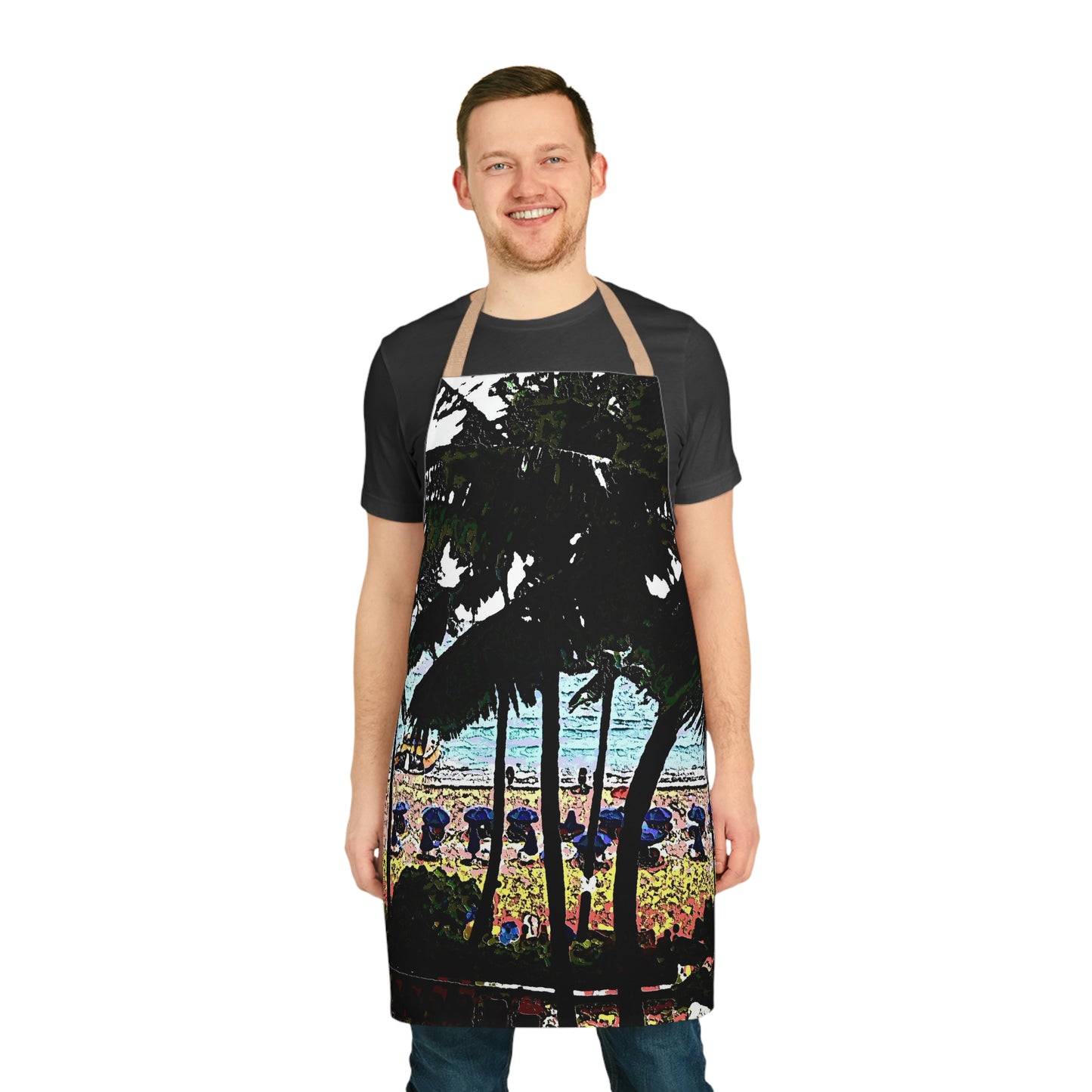 Apron (AOP) ... "A Beautiful Beach Amongst The Palms" ... The Outrigger Waikiki, Honolulu, Oahu ... Original Works ...