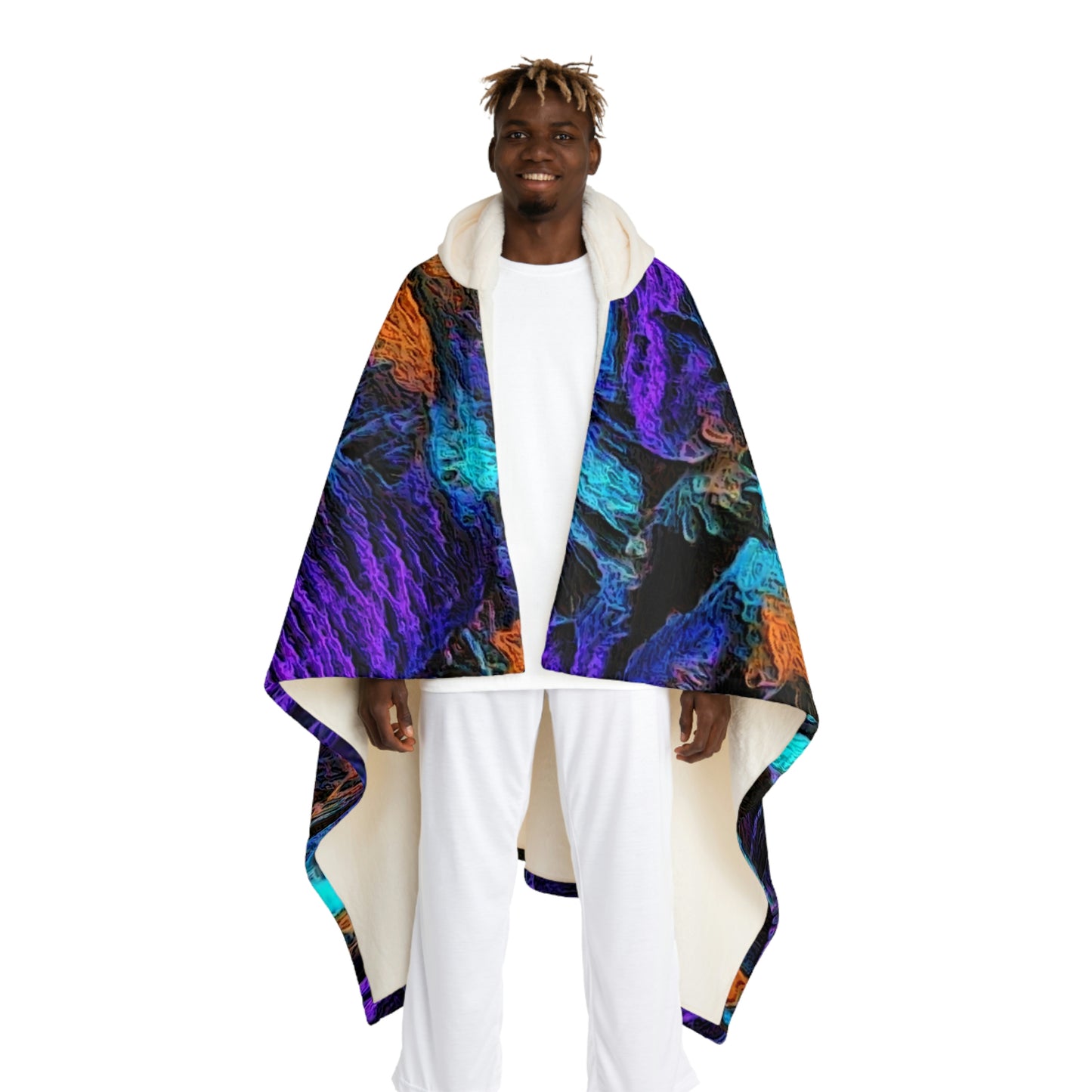 Hooded Sherpa Fleece Blanket ... "The Royal Hawai'ian: Waikiki Beach_Beach" ... Honolulu, HI ... October 2014 (Halloween) ... Original Works ...