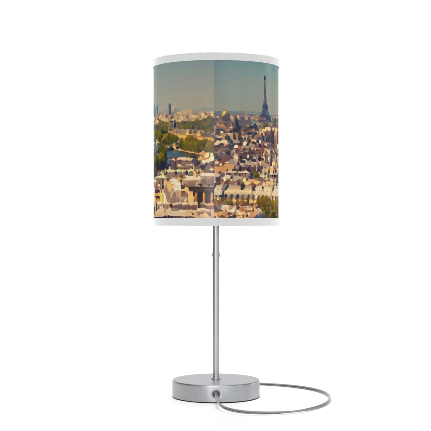 Lamp on a Stand, US|CA plug ... Au Paris ... "Along The River Seine" ... Barbara Joan Bonnell-Holt: 1972 ... Original Works ...