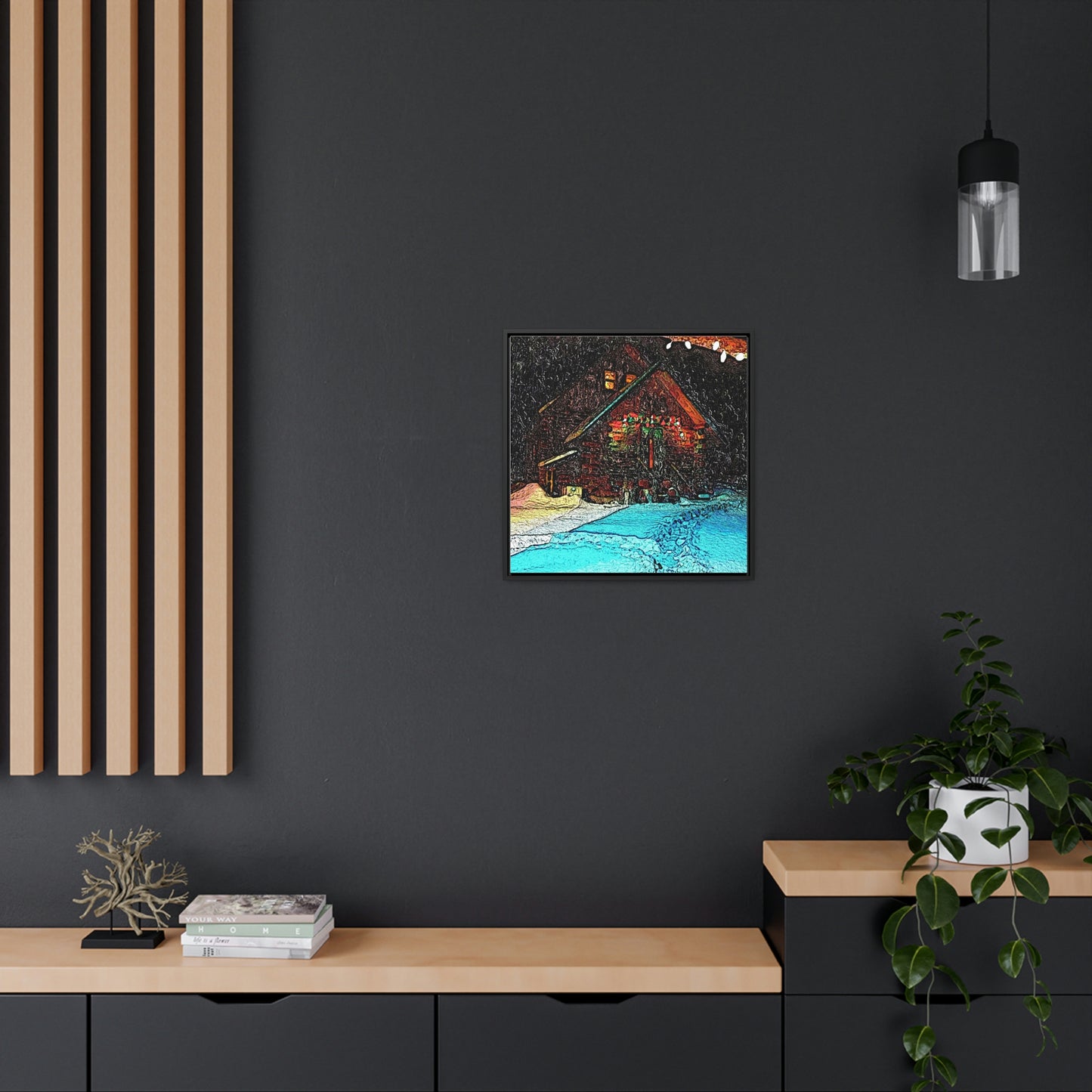 Gallery Canvas Wraps, Square Frame ... A Very Snowy November 2022 ... 'Mountains Of Central Idaho' ... Rhett Creek & Beyond ... Original Works: 10 Hours Rendering Time ...
