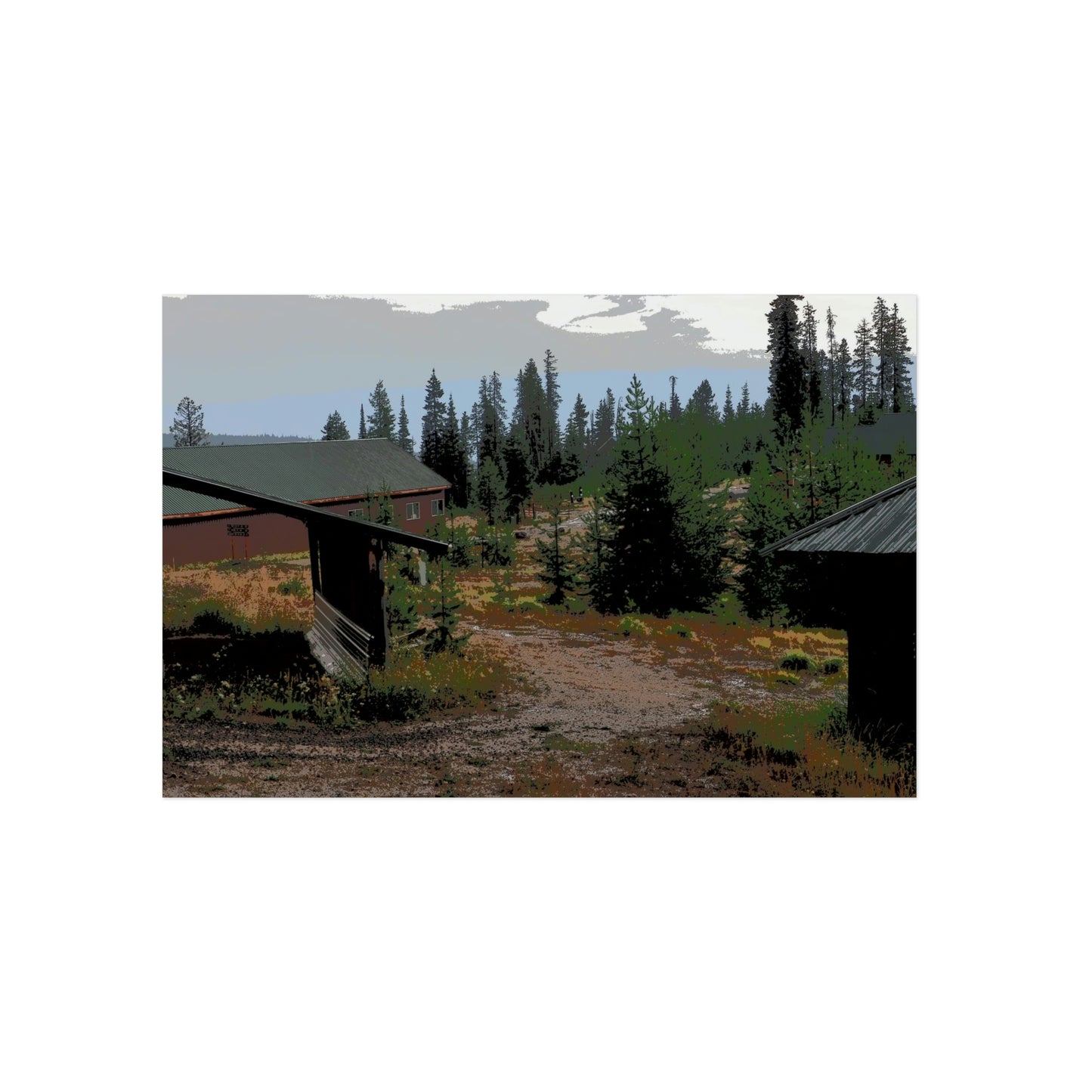 Aluminum Composite Panels ... "A Summer Rainstorm Blows-Through" ... August 2022 ... Central Idaho ... Elevation: 6,000 Ft. ... Original Works ...