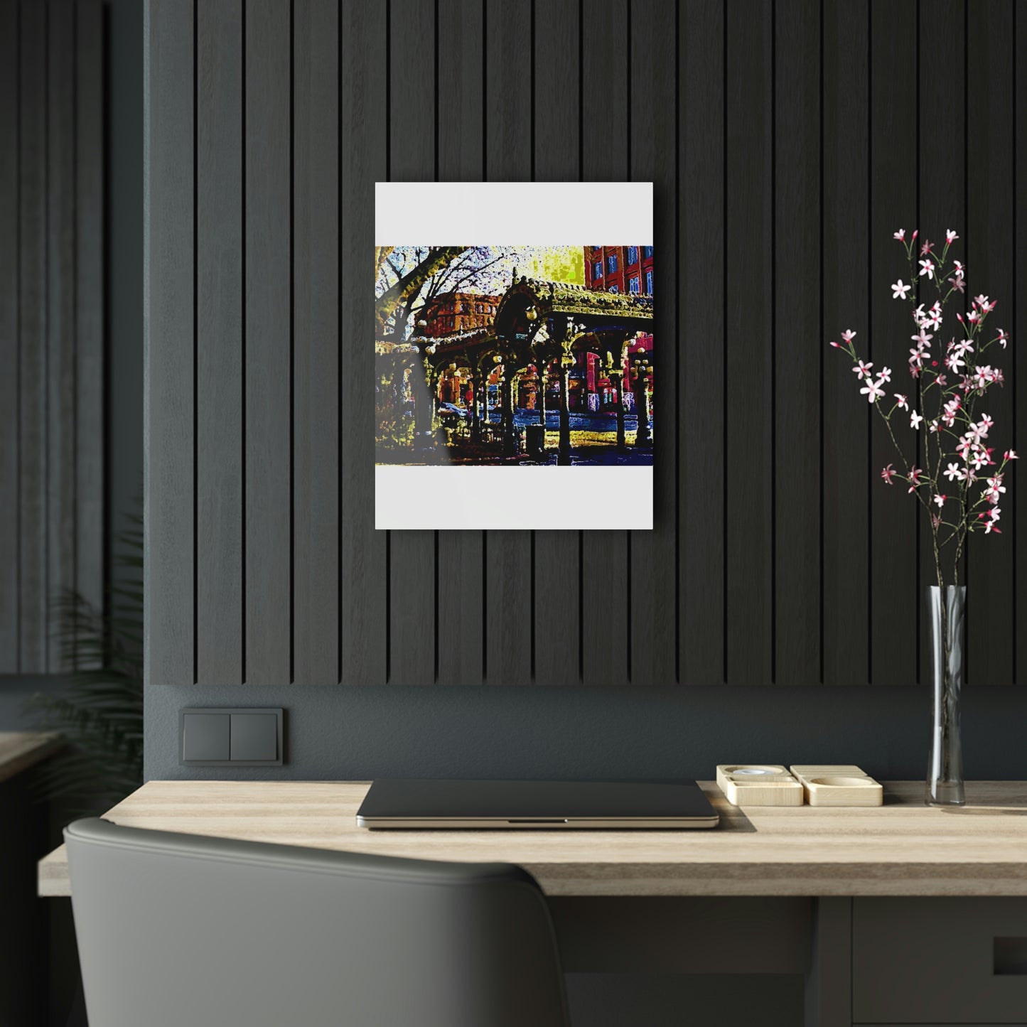 Acrylic Prints .. A Very Fine Place To Meet ... To Catch The Bus ... 'To Find A Friend' .. Just-To-Hangout ... Dr FJHolt Base Photo ... Original Works ...