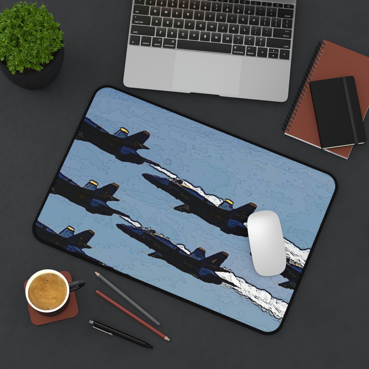 Desk Mat ...  Seattle Seafair ..."Blue Angels Run Over Lake Washington" ... Circa Mid 1980's ... Dr FJ Holt ... Original Works ...