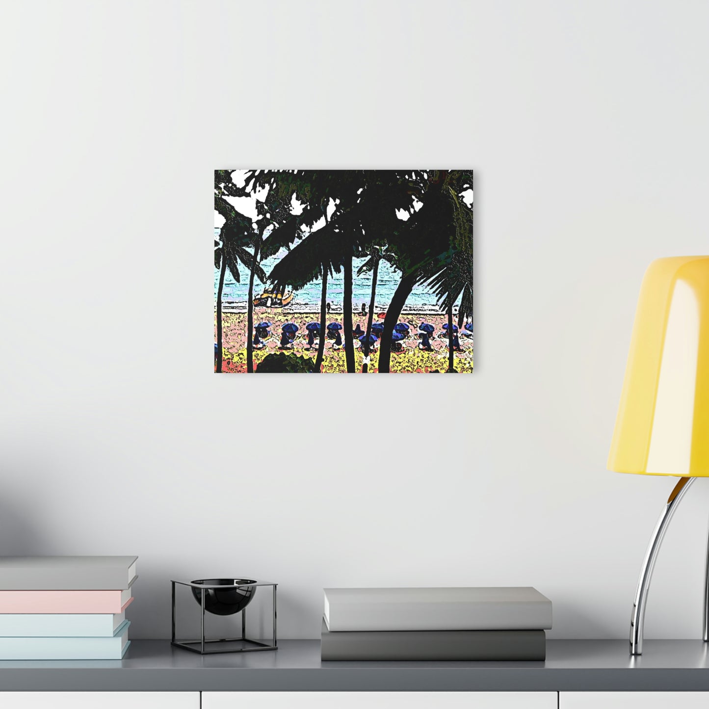 Acrylic Prints (French Cleat Hanging) ... "A Beautiful Beach Amongst The Palms" ... The Outrigger Waikiki, Honolulu, Oahu ... Original Works ...