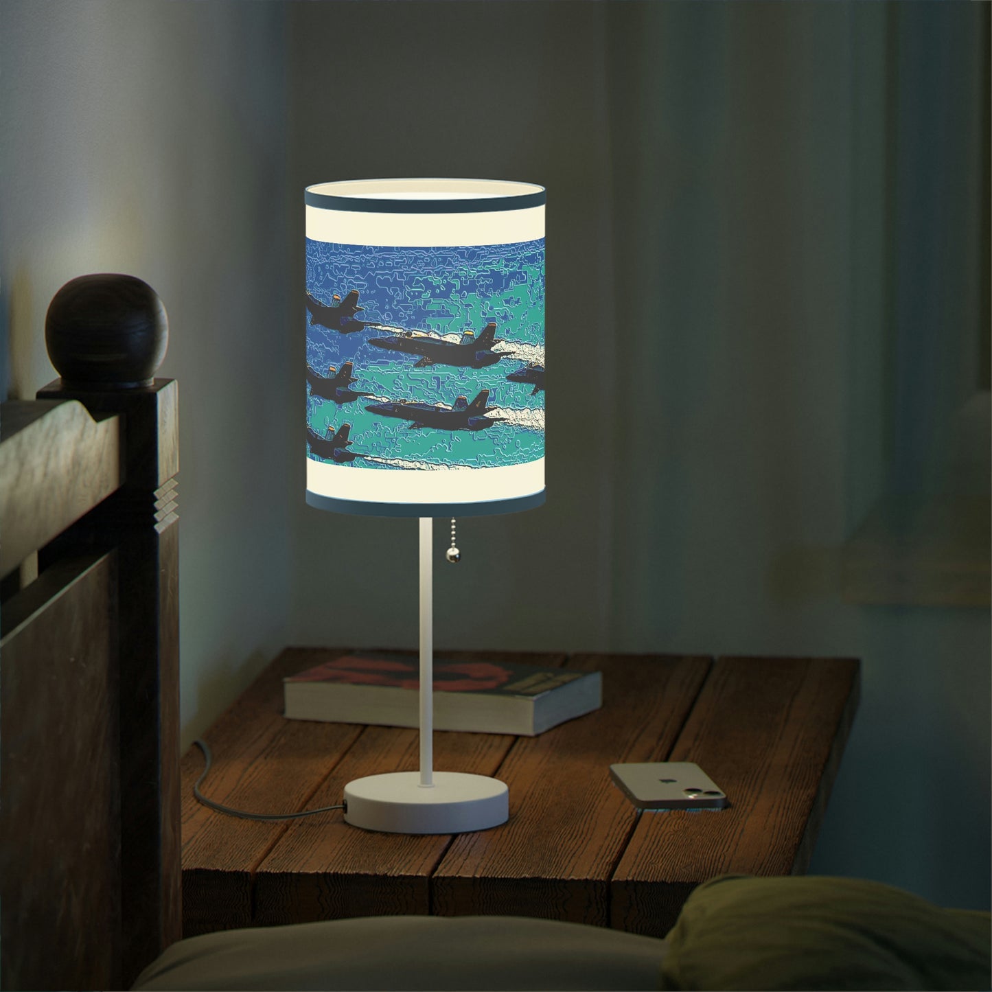 Lamp on a Stand, US|CA plug ... Seattle Seafair ..."Blue Angels Run Over Lake Washington" ... Circa Mid 1980's ... Dr FJ Holt ... Original Works ...