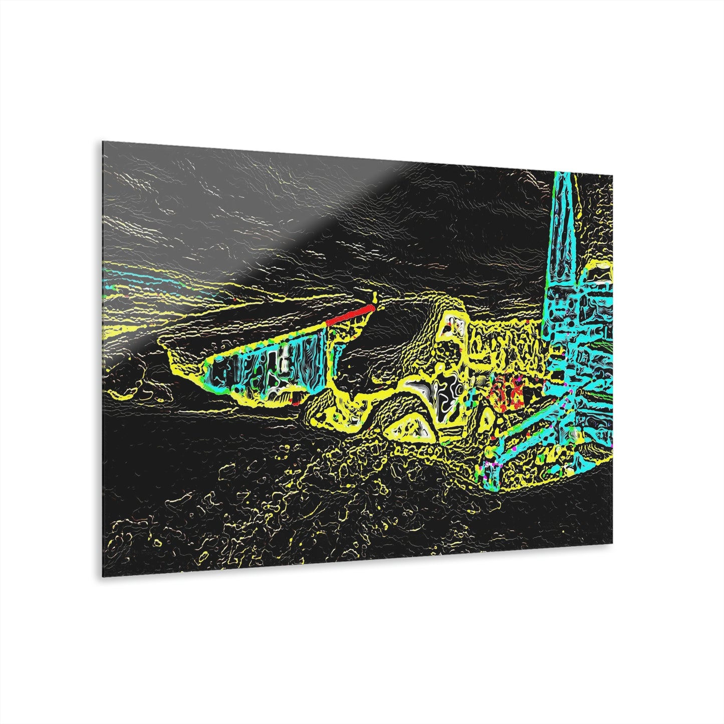 Acrylic Prints (French Cleat Hanging) ... "Snow Vehicle In Snow Storm At-Rest" ... Circa 12Mar23 ... Central Idaho ... 18-Hours Rendering Time: Original Works ...