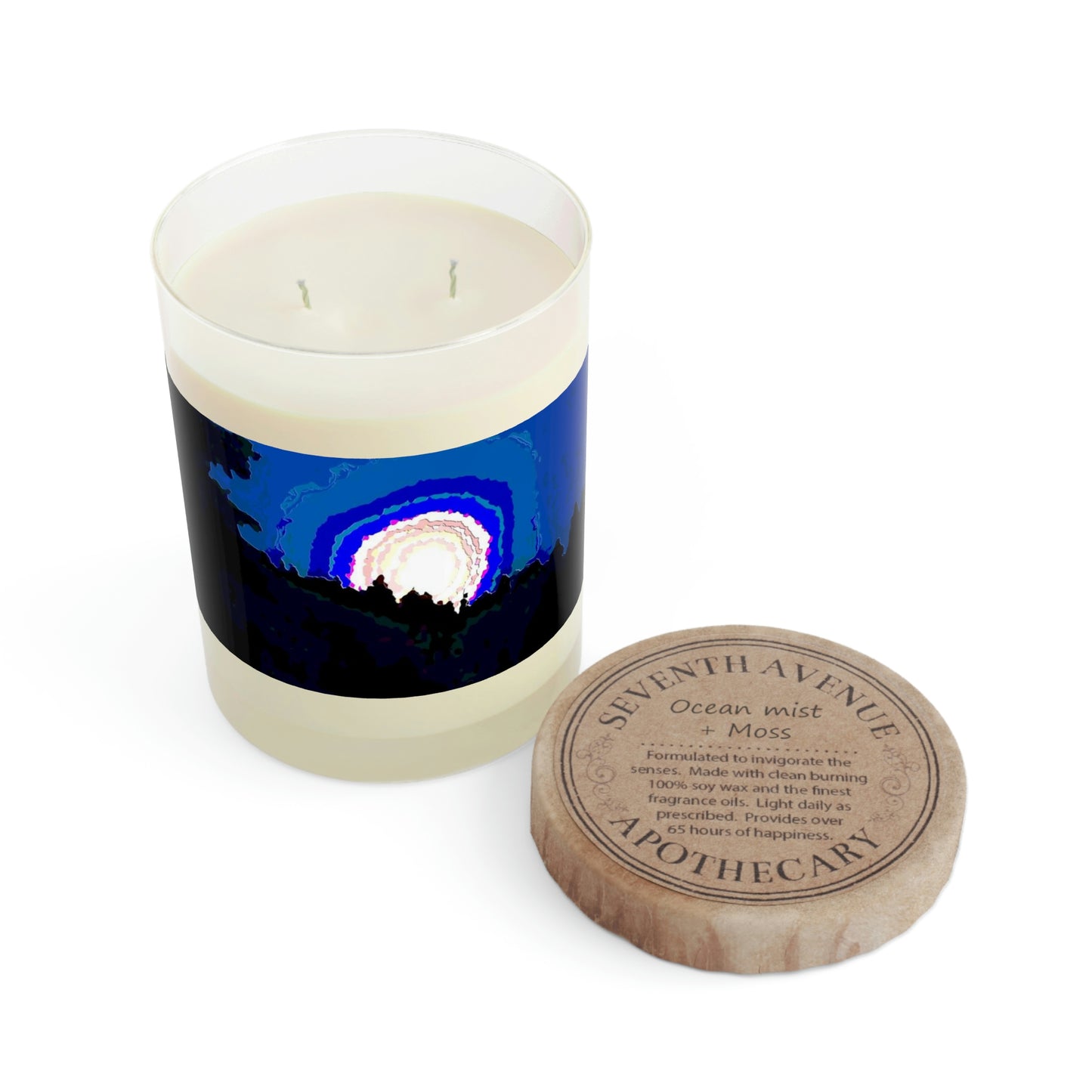 Scented Candle - Full Glass, 11oz ... "The Road Home" ...' Over The River & Through The Woods To? ...' ... Moonscape Near Elk City, Idaho ... Original Works ... 5Jan23 ...