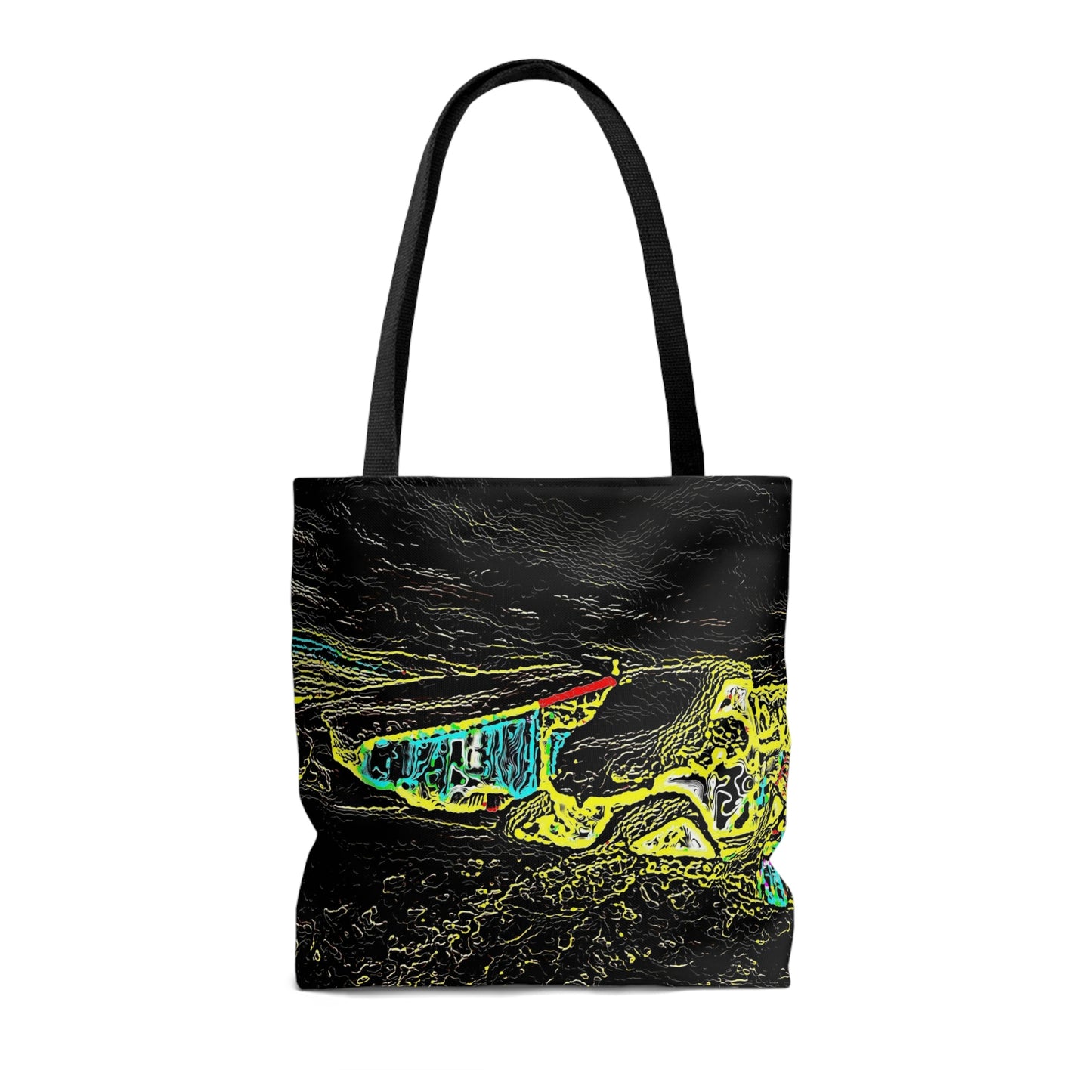 Tote Bag (AOP) ...  "Snow Vehicle In Snow Storm At-Rest" ... Circa 12Mar23 ... Central Idaho ... 18-Hours Rendering Time: Original Works ...