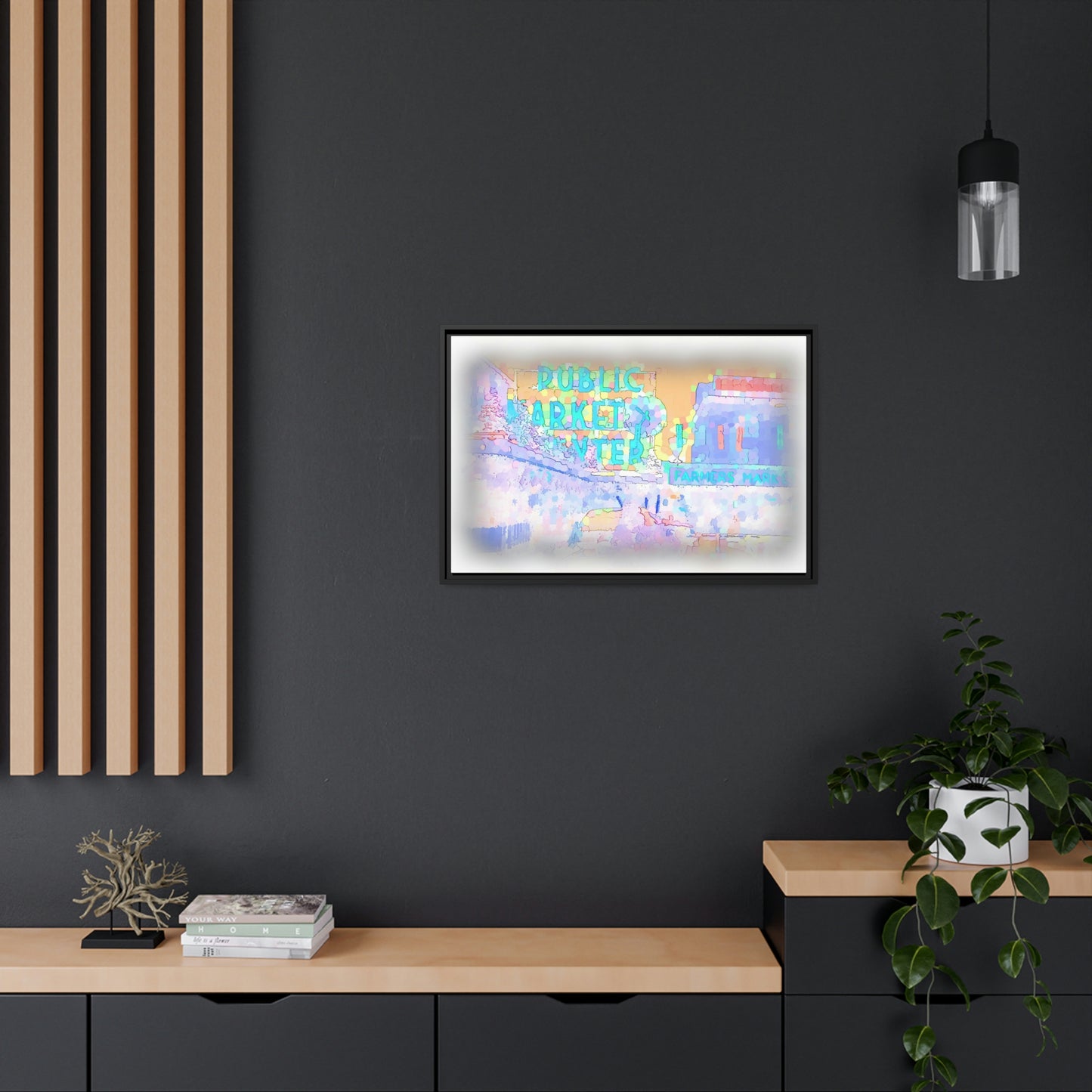 Matte Canvas, Black Frame ... PPM: Pike Place Market ... Original Work ... Winter 2022 ...