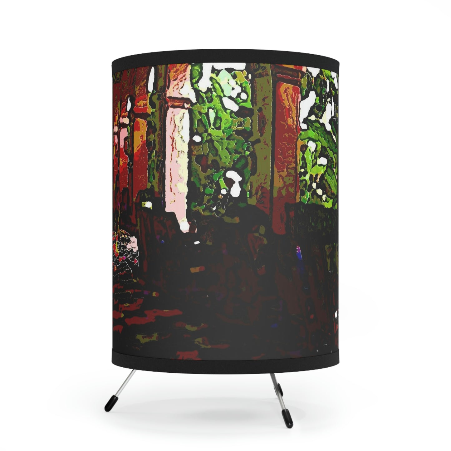 Tripod Lamp with High-Res Printed Shade, US\CA plug ... Lanai & Rocking Chairs At: 'The Pink Palace' ... The Royal Hawai'ian ... Honolulu, HI ... '27Oct2014' ... Original Works ...