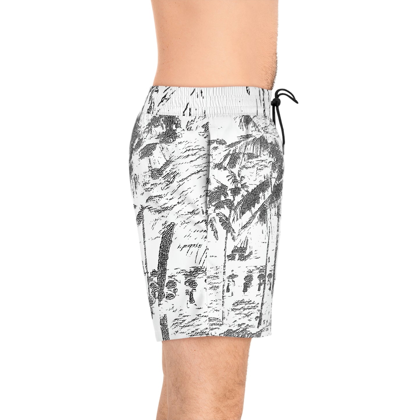 Men's Mid-Length Swim Shorts (AOP) ... "The Royal Hawai'ian: Waikiki Beach_Beach" ... Honolulu, HI ... October 2014 (Halloween) ... Original Works ...