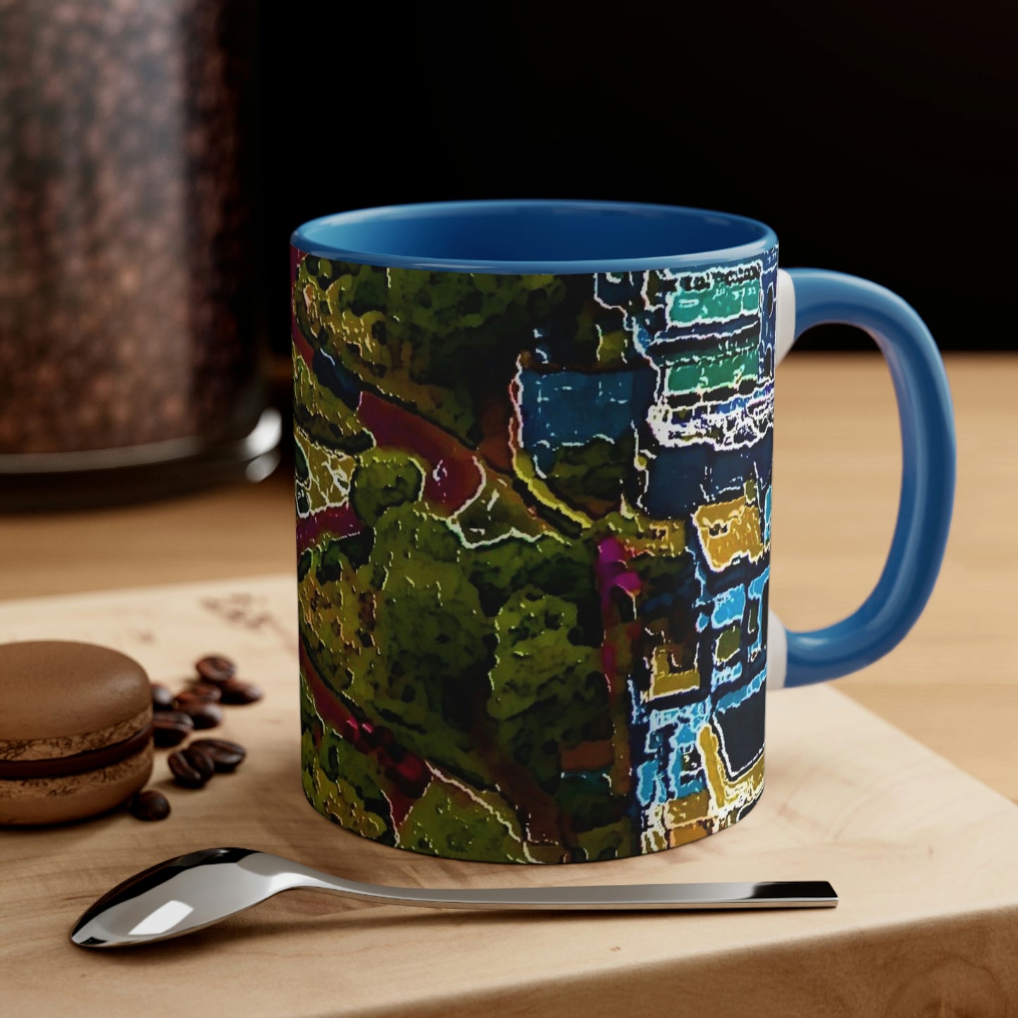Accent Coffee Mug, 11oz ... A Crazy Street ... 'Eight Winding Curve-Switchbacks' ... "Lombard Street, San Francisco, CA' ... Family Archives: 1970's ... Original Works ...