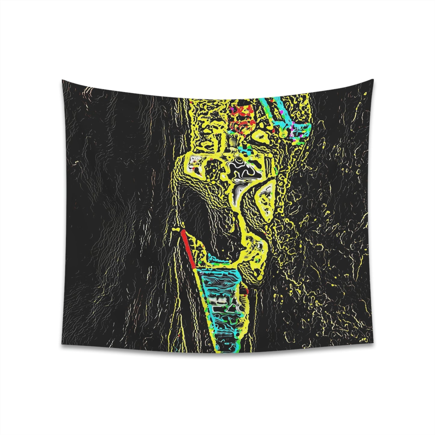 Printed Wall Tapestry ... "Snow Vehicle In Snow Storm At-Rest" ... Circa 12Mar23 ... Central Idaho ... 18-Hours Rendering Time: Original Works ...