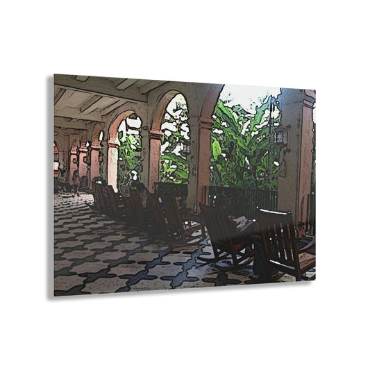 Acrylic Prints ...  Lanai & Rocking Chairs At: 'The Pink Palace' ... The Royal Hawai'ian ... Honolulu, HI ... '27Oct2014' ... Original Works ...