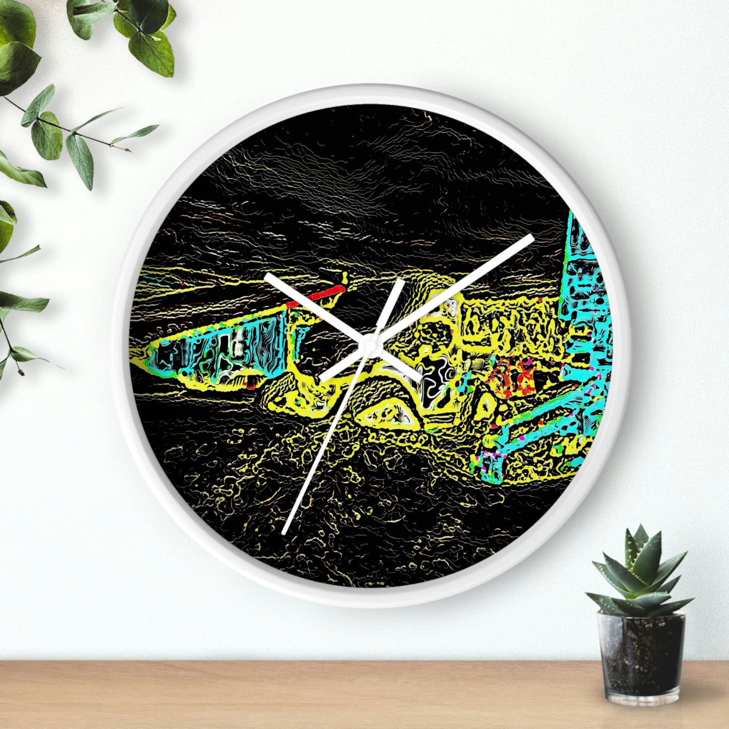 Wall Clock ... "Snow Vehicle In Snow Storm At-Rest" ... Circa 12Mar23 ... Central Idaho ... 18-Hours Rendering Time: Original Works ...