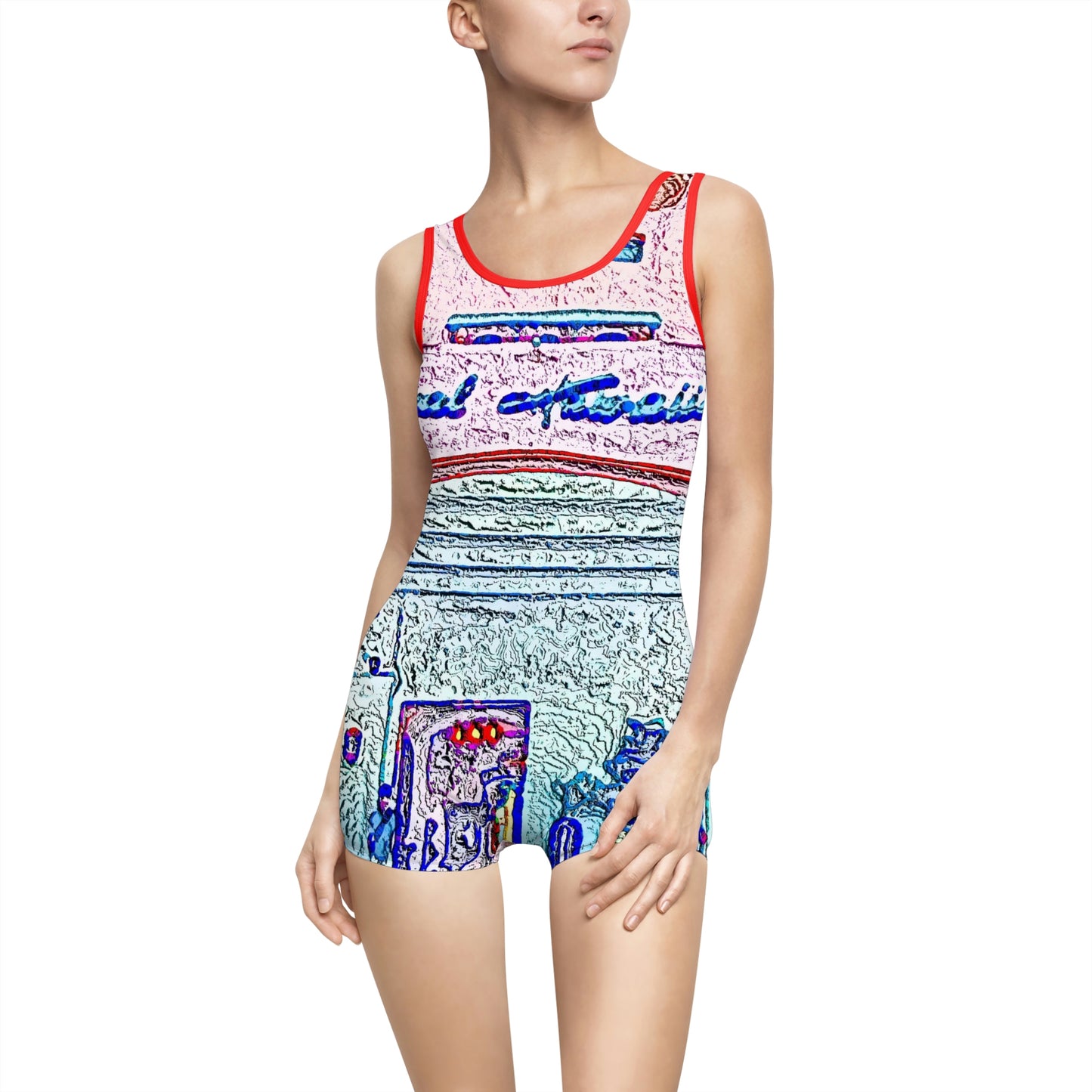 Women's Vintage Swimsuit ... "La Grande Entree" At: 'The Pink Palace' ... The Royal Hawai'ian ... Honolulu, HI ... '27Oct2014' ... Original Works ...