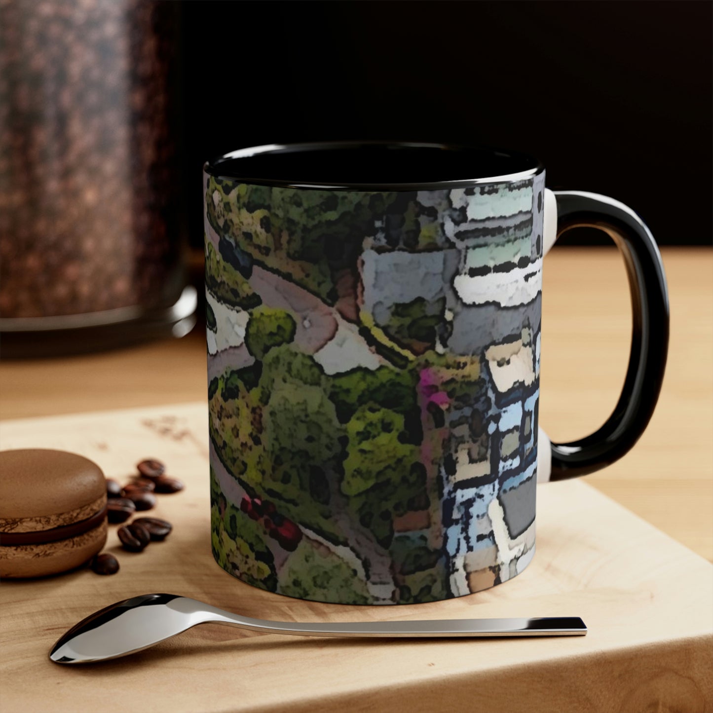 Accent Coffee Mug, 11oz ... A Crazy Street ... 'Eight Winding Curve-Switchbacks' ... "Lombard Street, San Francisco, CA' ... Family Archives: 1970's ... Original Works ...