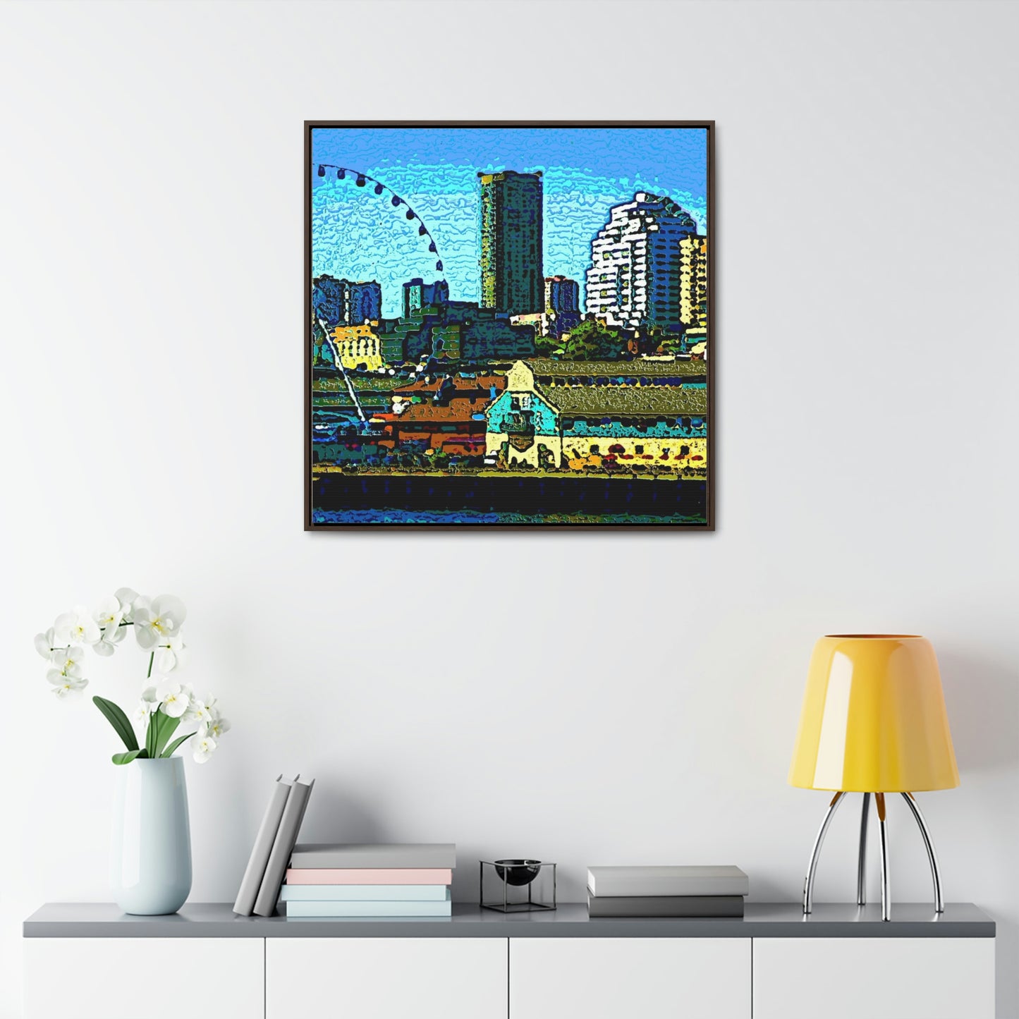 Gallery Canvas Wraps, Square Frame ... That Classic Wheel ... 'Seattle's Wheel' ... & An Old Classic Waterside Vendors ...  'Family Archives' ... Original Works ...