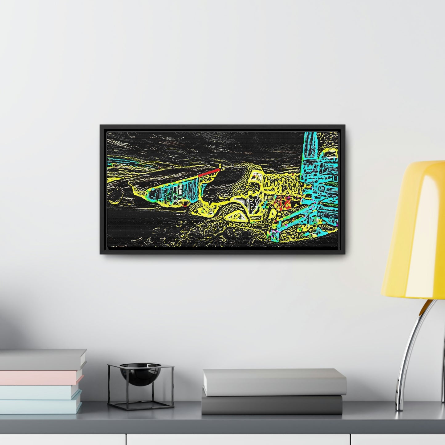 Gallery Canvas Wraps, Horizontal Frame ... "Snow Vehicle In Snow Storm At-Rest" ... Circa 12Mar23 ... Central Idaho ... 18-Hours Rendering Time: Original Works ...