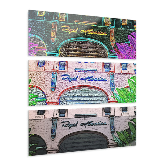 Acrylic Prints (Triptych) ...  "La Grande Entree" At: 'The Pink Palace' ... The Royal Hawai'ian ... Honolulu, HI ... '27Oct2014' ... Original Works ...