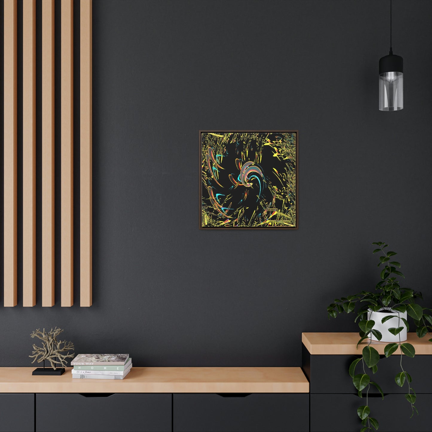 Gallery Canvas Wraps, Square Frame ... "Waning Moon" ... Central Idaho ... October 2022 ... Rendering Time: 22 Hours ... Original Works ...